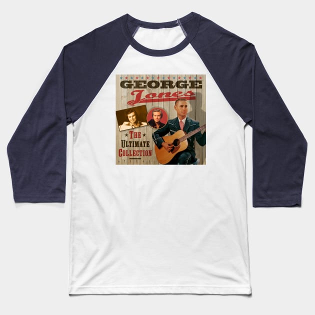 George Jones - The Classic Country Collection Baseball T-Shirt by PLAYDIGITAL2020